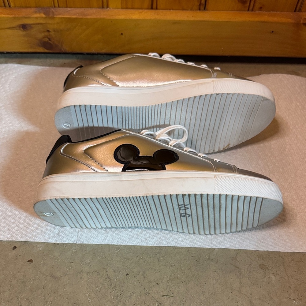 Disney Silver Sneakers with Black Mickey Mouse - Picture 4 of 9